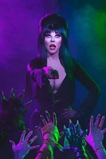 Elvira Purple & Green Poster