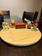 Tonies Character Lot of 5 Daniel Tiger, Trolley, Dora, Frog And Toad Minion