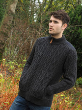 NWT Aran Men  s Full Zip Aran Cardigan  , Choose Color  Size  