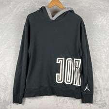 NIKE Air Jordan Sweatshirt Men's Medium Sport DNA Black Fleece Pullover Hoodie
