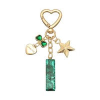 FüR Cute Initial Letter Keychain, I AnhäNger FüR Frauen Bling GrüN