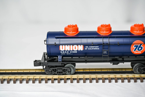 Carro cisterna MTH RailKing Union 76 3 cúpulas UOCX #41599 | Calibre O | 30-73662 | Condition: New