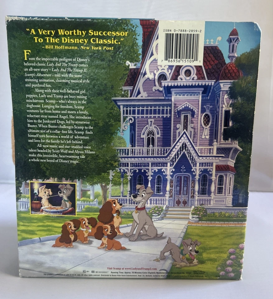 Lady And The Tramp II 2 Scamps Adventure VHS Limited Edition Lady Plush Toy Set - Image 4 of 4