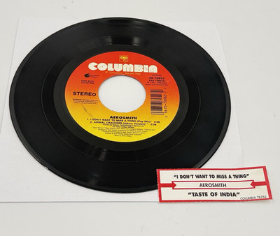 AEROSMITH I Don't Want To Miss A Thing Taste India 7'' 45 VG single 1998 HEAR