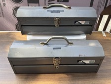 Lot Of 2 Vintage Vermont American 1900 Gray 19 Tool Box Hip Roof Tombstone