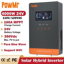 4000W 24V Solar Hybrid Inverter Off-Grid DC 120V AC 140A MPPT Charge Controller