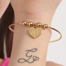 Bracciale A Doppia Catena Con Pendente A Cuore In Oro Rosa - Acciaio Inox Titanato Per Donna | Regalo Per San Valentino, Compleanno - Foto 2