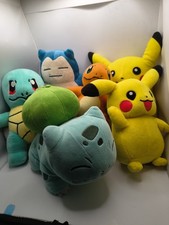 Pokemon Plush Lot Of 6 Stuffed Toys Pikachu Snorlax Charmander Etc