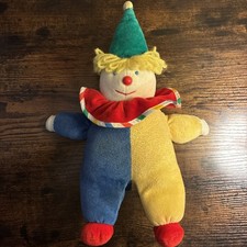 Vintage Eden Clown Plush Wind Up Musical Lullaby Toy Primary Color Creepy