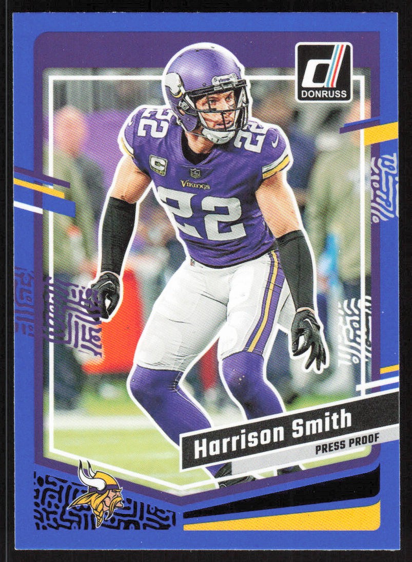 Harrison Smith 2023 Donruss: Press Proof Blue #193 Minnesota Vikings