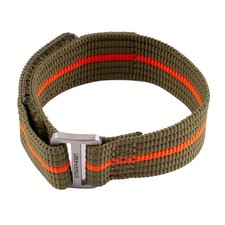 Hook And Loop Single Pass Watch Straps For Tudor Fxd Pass Through Nylon Military