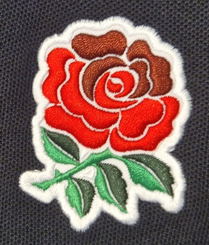ENGLAND NATIONAL RUGBY UNION TEAM BLACK POLO SHIRT NIKE O2 EMBROIDERED ROSE XL - Picture 2 of 7