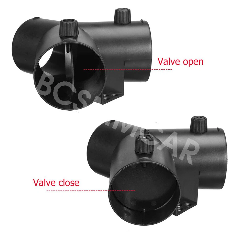 Car Heater Air Vent Ducting Y Branch Exhaust Connector W/ Regulating Valve Flap - Image 4 of 4