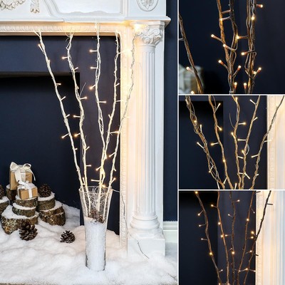 87cm Plug In Twig Branch Decoration With Led Fairy Lights Home