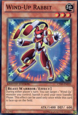 Wind-Up Rabbit - CT09-EN010 - Super Rare - Limited Edition x3 - Lightly Played