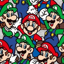 BTY Nintendo World Super Mario And Friends Luigi Cotton Fabric By The Yard 73545