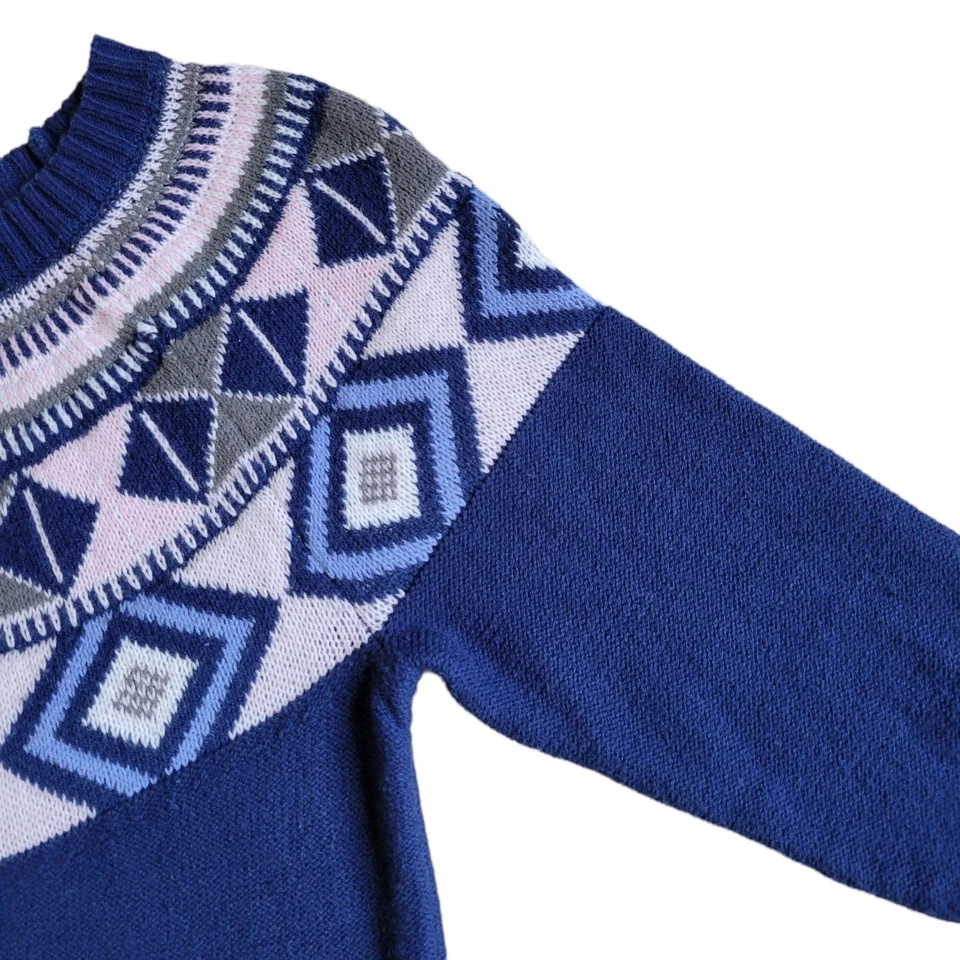 Vestido lápiz elástico tejido geométrico multicolor azul multicolor talla L (10-12) Crazy 8 para niñas Foto 4 de 4