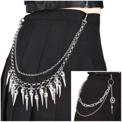 Hip Hop Punk Needle Nosed Bird Pants Chain Personality Goth Trouser Chain Unisex