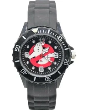 Ghostbusters No Ghost Symbol Black Silicone Band Wrist Watch