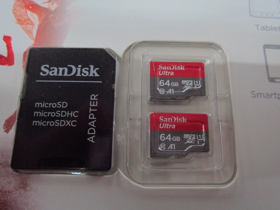 BRAND NEW SanDisk Ultra 64GB(2PACKS ) microSDXC UHS-I Card with Adapter - Image 2 of 4