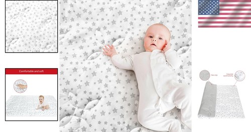 Reversible 71"x59" Baby Play Mat with Non-Slip Backing for Safe Crawling - Picture 2 of 8
