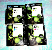Genuine HP 88 XL INK CARTRIDGE Black Magenta Yellow Cyan Exp NWT in box