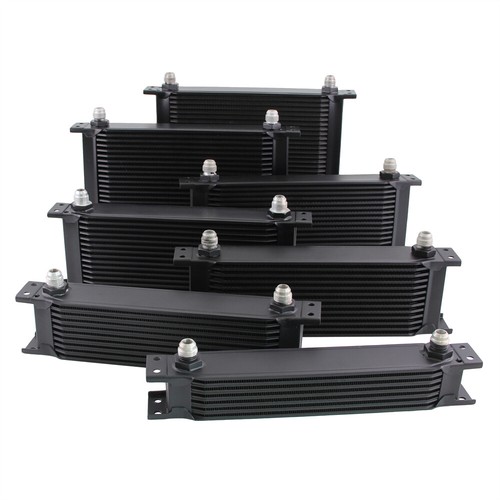 Universal 19 Row AN10 Oil Cooler Kit Relocation Adapter Bracket Kit Black - Picture 10 of 10
