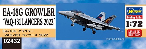 Kit Hasegawa 1/72 USN EA-18G GROWLER VAQ-131 LANCERS 02432 avec suivi NEUF - Photo 2/4