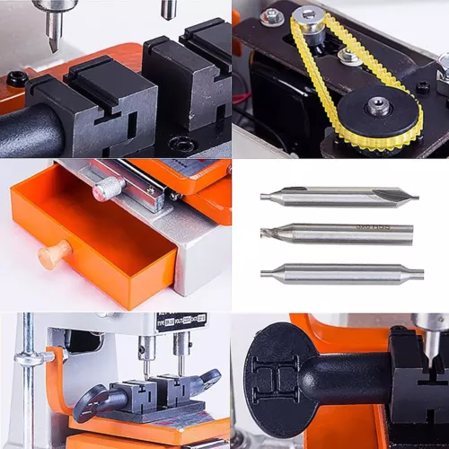 Keys Cutting Machine Keys Cutter Drill Machine Vertical Locksmith Tools 220V - Picture 11 of 13