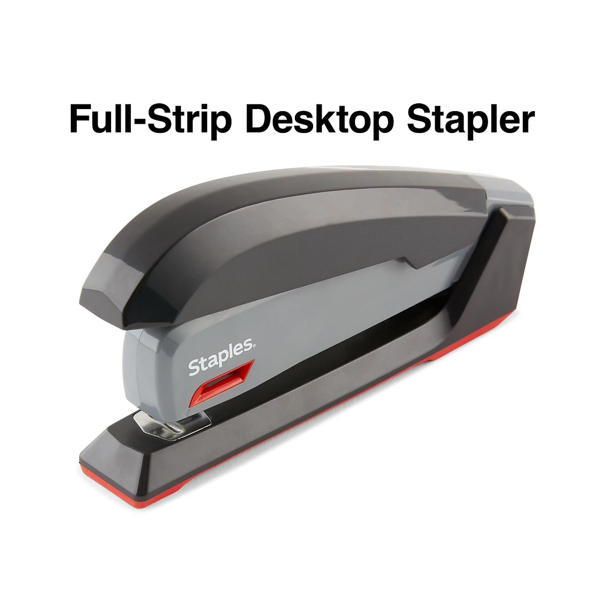 Staples One Touch Desktop Stapler Full Strip Capacity Gray Black