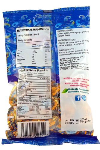 Ginger Mints Candy by KC  3.52 oz each  ( 24 - pack ) - Afbeelding 2 van 2