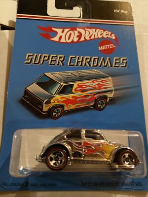HOT WHEELS SUPER CHROMES VW BEETLE BUG 2006 Target Exclusive Flame VARIANT
