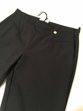 NWT Auth. VERSACE Collection Medusa Black Techno Stretchable Cigarette Pants 40