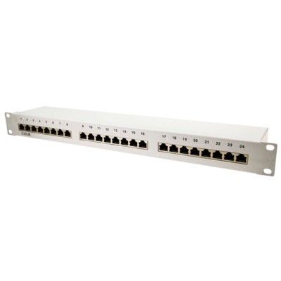 LogiLink 24-Port Patch Panel 19'' CAT5e Patchfeld Verteilerfeld KAT5e geschirmt
