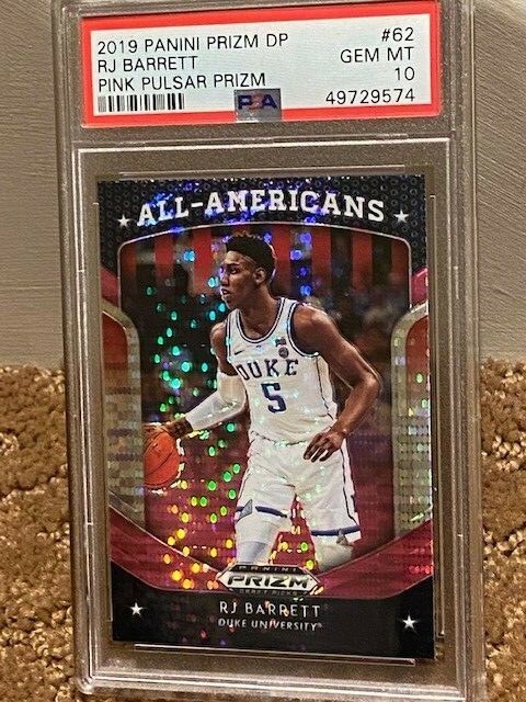 2019 Panini Pink Pulsar Prizm DP RJ Barrett PSA 10 RC Rookie card #62