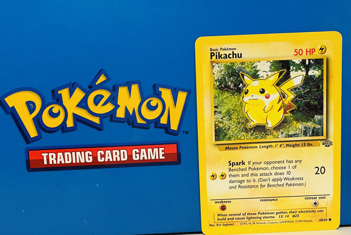 ピカチュウ 約60枚 1999 JUNGLE SET - PIKACHU - #60/64 - POKEMON CARD - RARE! ORIGINAL