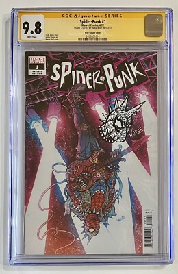 SPIDER-PUNK #1   CGC SS 9.8   SKETCH & SIGNED BY MARIA WOLF   MARVEL VARIANT