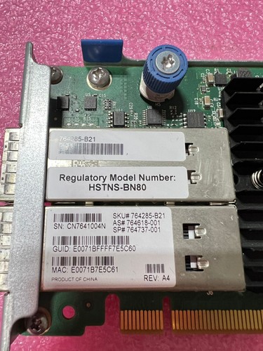 Lot 10 - HP InfiniBand 10GB/40GB 544+FLR QSFP 764285-B21 764618-001 764737-001 - Picture 2 of 4