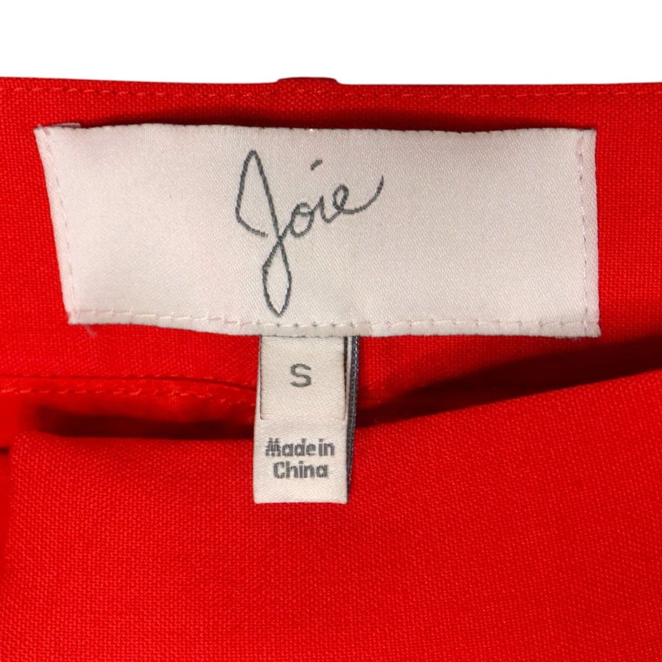 Pantalón Joie Mujer Talla Pequeña Rojo Mezcla Lana Plisado Bootcut Oficina Carrera Foto 4 de 4