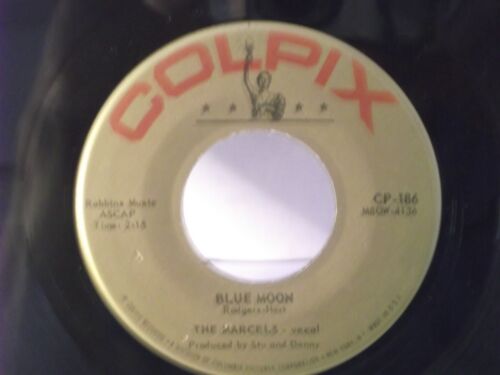 The Marcels,Colpix 186,"Blue Moon"US,7" 45,Stamped #s,1961 doo wop classic,Mint - Picture 1 of 2