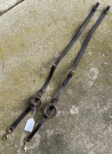 Leather side reins w/rubber donut horse train...