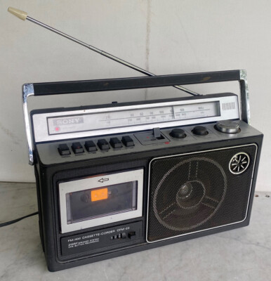 Vintage SONY Cassette Corder Boombox. Radio CFM-23 JAPAN | eBay