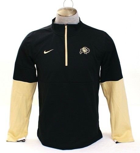 Nike Dri Fit Black & Gold 1/4 Zip CU Buffs Long Sleeve Pullover Shirt Men's NWT - 第 2/5 張圖片