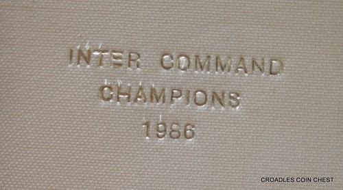 1986 ROYAL AIRFORCE BASKETBALL INTER COMMAND CHAMPIONS MEDAL CASED GILT BRONZE - Picture 2 of 5