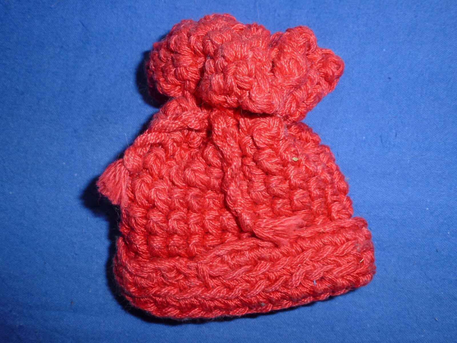 Gehäkelte Weihnachtsbaumspitze Weihnachtsmannmütze - Rote Handarbeit Für Baumdekoration