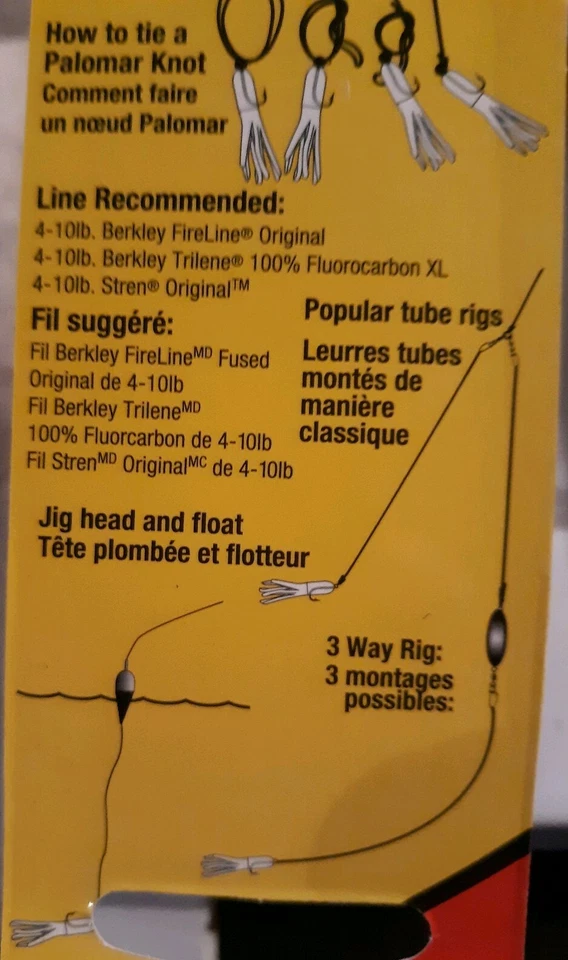 Рыболовные приманки для ловли окуня форели Johnson Crappie Buster Tubes лот из 2 разноцветных - Изображение 2 из 4