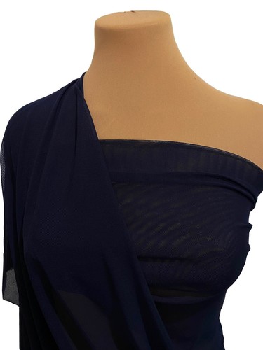 Navy Blue Velvet Stretch Spandex Fabric - 60" Wide - Sold By The Yard - Formal/Dance - View #3