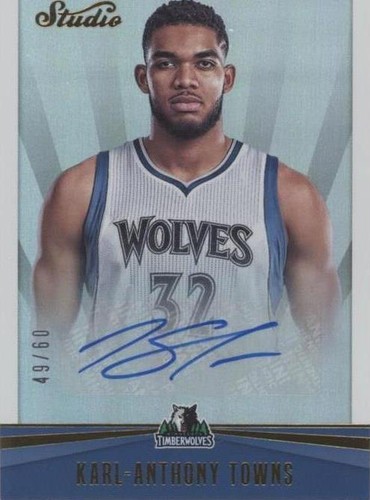 2016 Panini Flawless Karl Anthony Towns Gold Premium Ink Auto /10