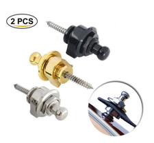 Guitar Strap Locks Locking Buttons for Electric Semi Acoustic Bass Strong Metal