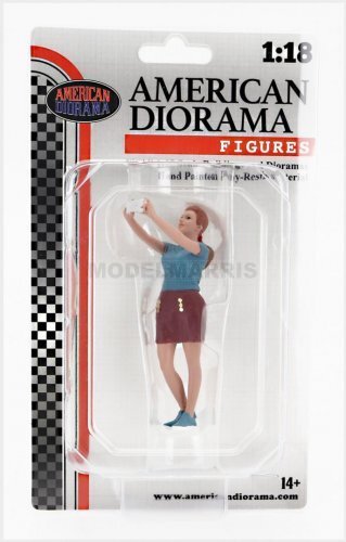 AMERICAN DIORAMA 18702 FIGURES - GIRL SELFIE - BLUE BROWN - 1/18